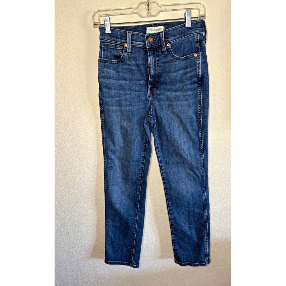 Madewell Women's Blue Medium Wash Skinny Slim Fit Denim Jeans, Size 25